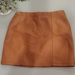 Forever 21 Faux Leather Mini Brown skirt